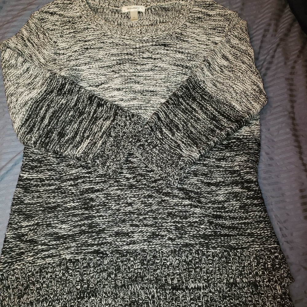 Gray and black sweater